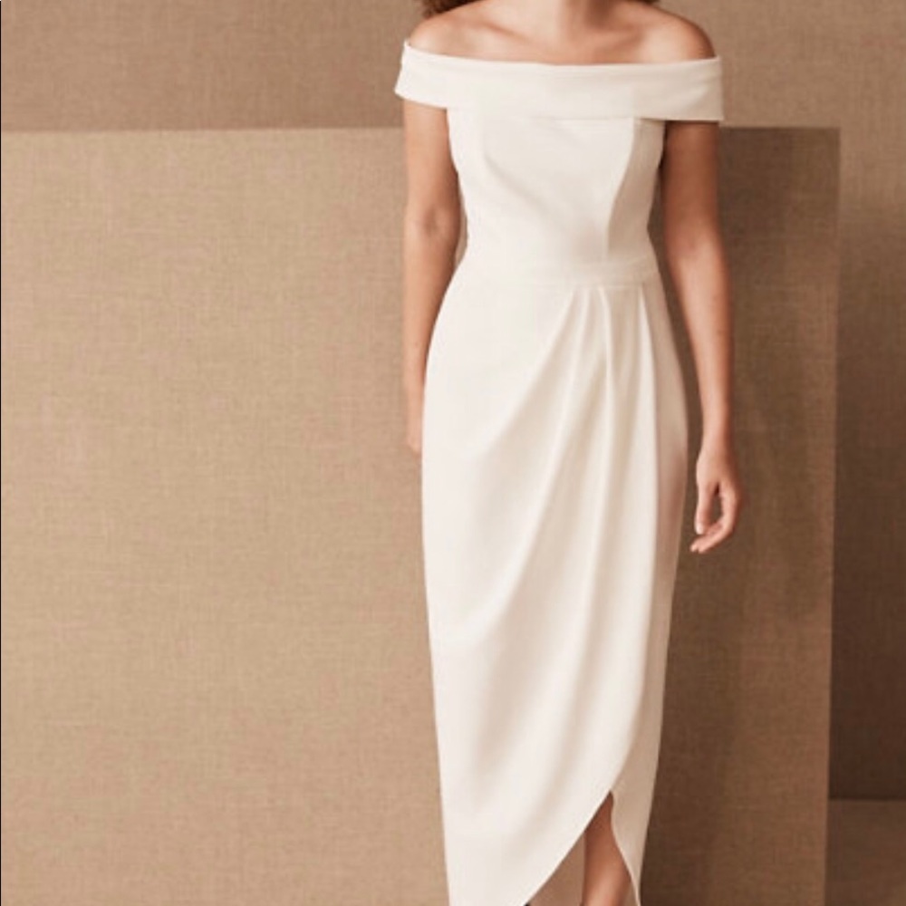 BHLDN white off the shoulder dress Sz 10
